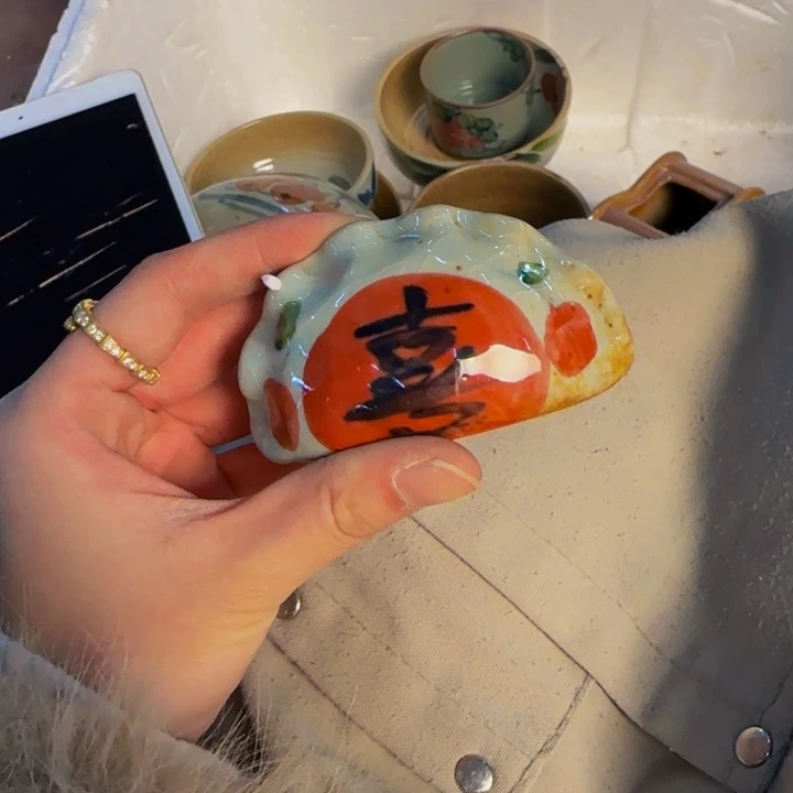 瓷片雨*喜乐景德镇陶瓷手工手绘