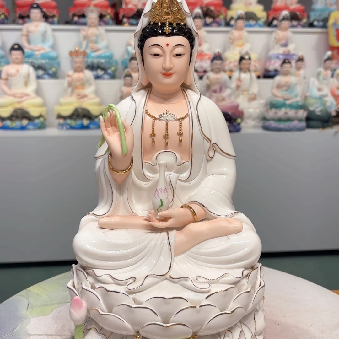 摆件瓷摆件观音12吋