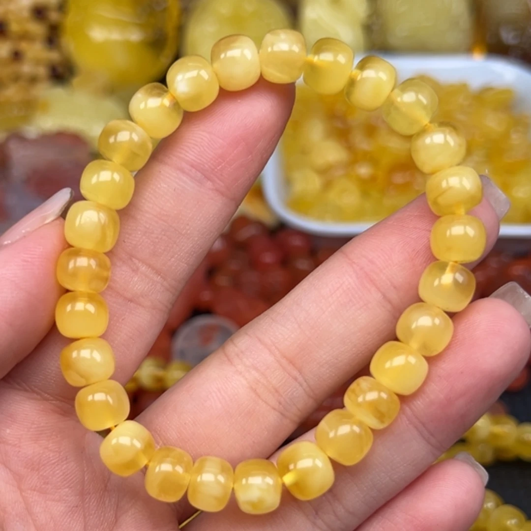 琥珀未镶嵌手链手串