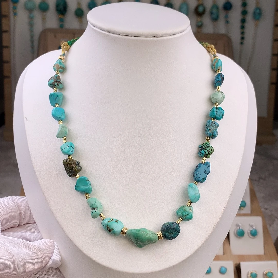 绿松石未镶嵌项链