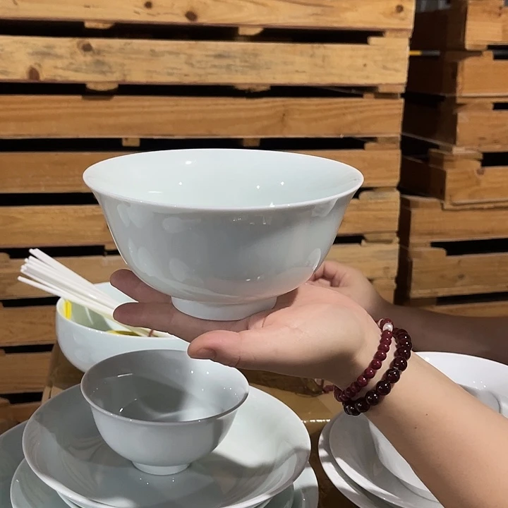 瓷片云青6.25英寸面碗四个包邮