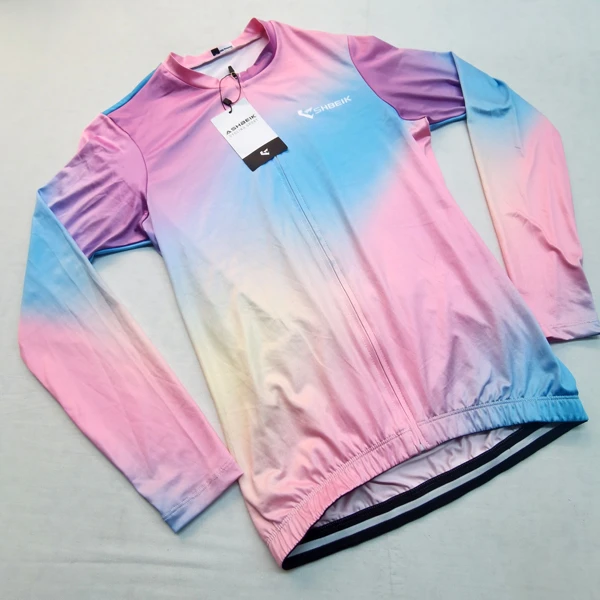 爆款新款2025年高弹牛奶丝面料骑自行车长袖上衣吸湿排汗速干透气