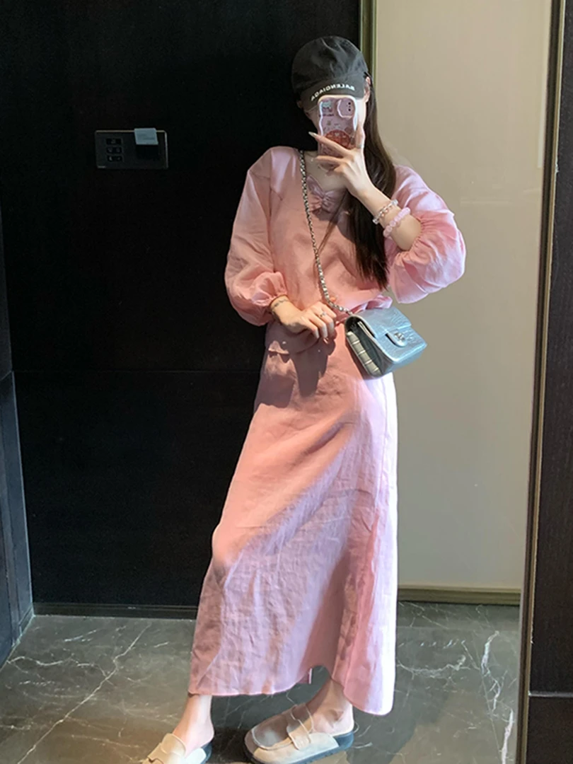 2025超火穿搭一整套轻奢高级感巨好看气质百搭粉色衬衫套装裙女夏