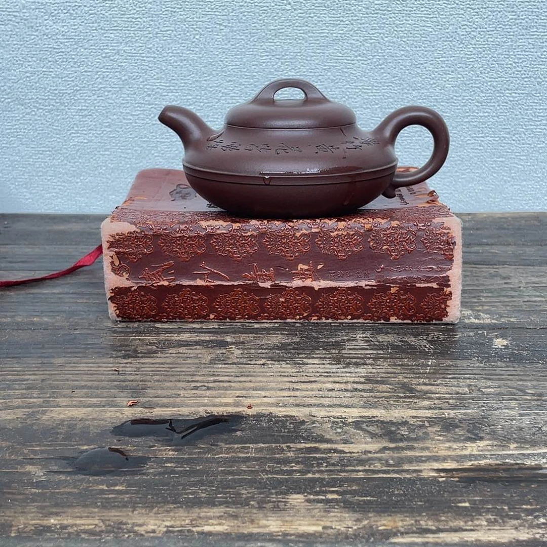 茶壶紫泥紫泥线圆壶