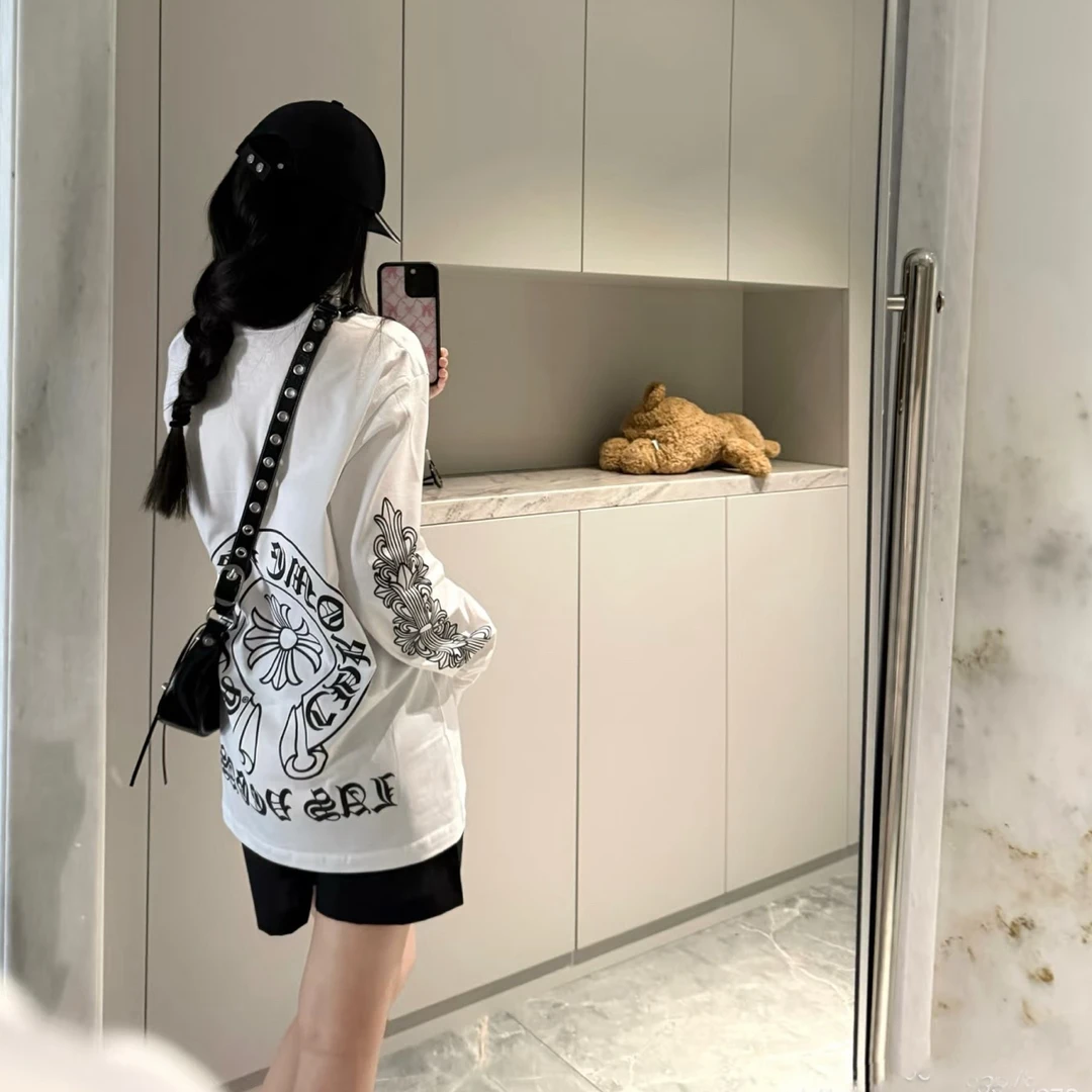 LL～经典马蹄印花慵懒风上衣