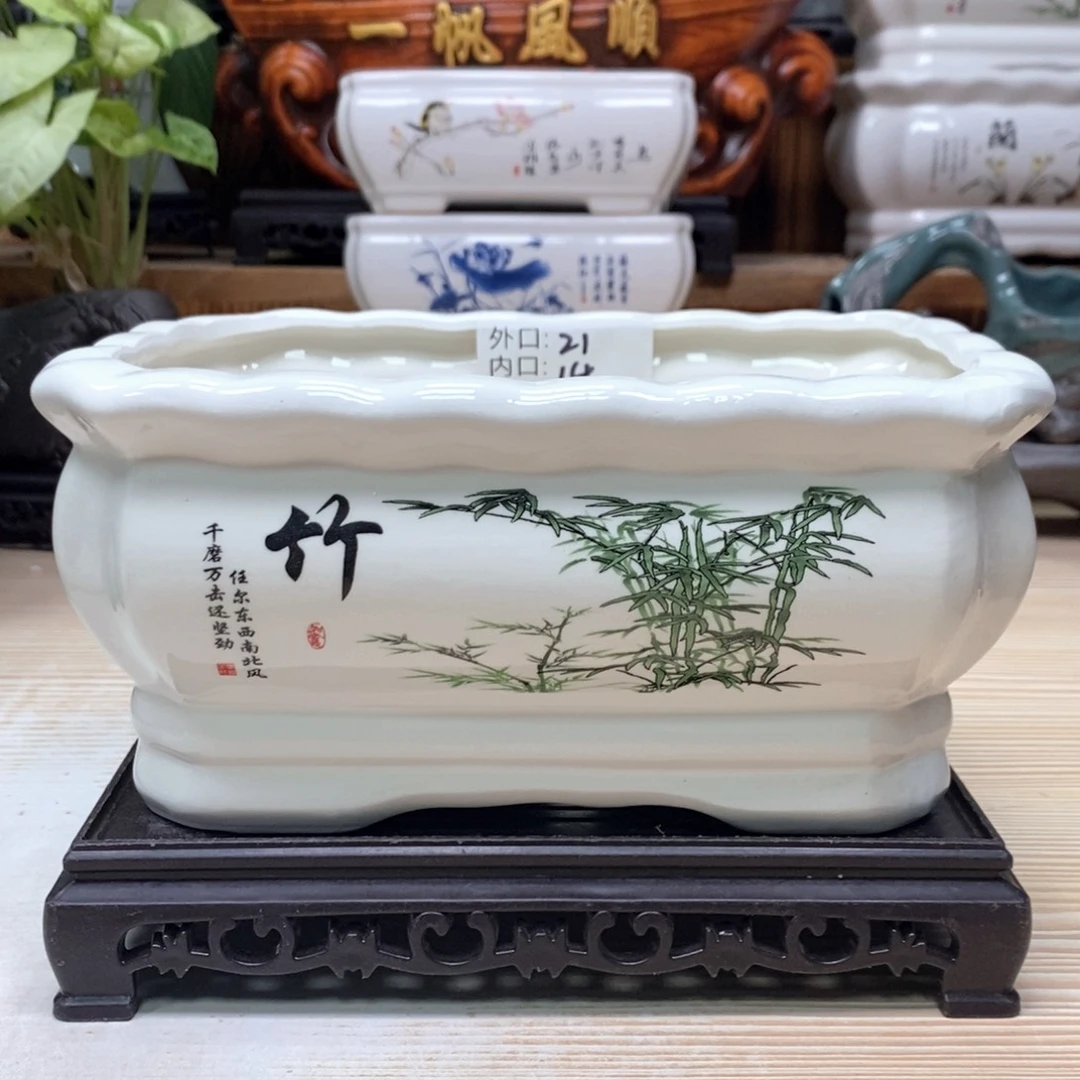 紫砂花盆陶瓷艺术花盆陶瓷