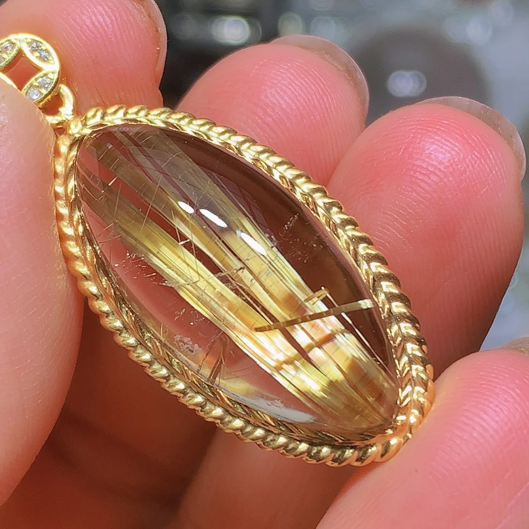 水晶珠宝半成品银S925镀金镶嵌定制款