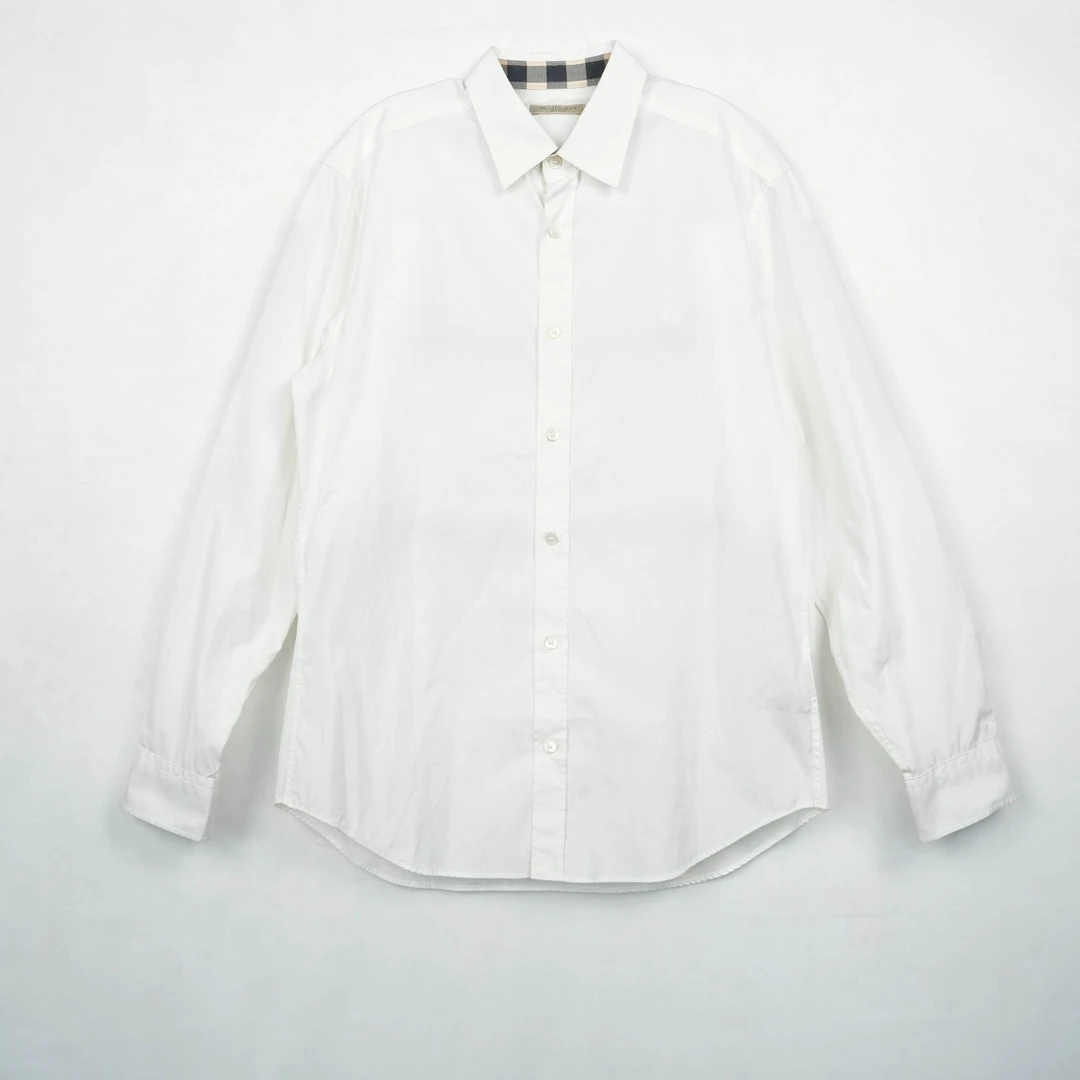 95新 BURBERRY/博柏利 徽标单排扣衬衫 L码 B10053