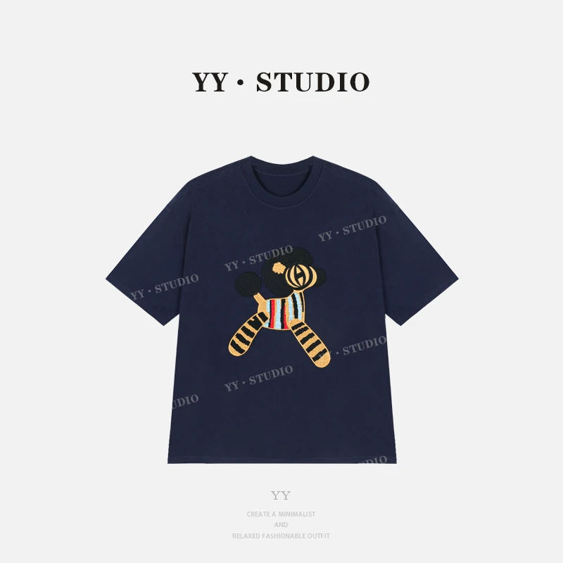 【丢丢专属】夏季圆领宽松立体小马短袖T恤YY-2912