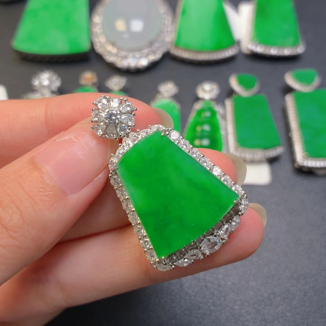 翡翠银S925镶嵌颈饰