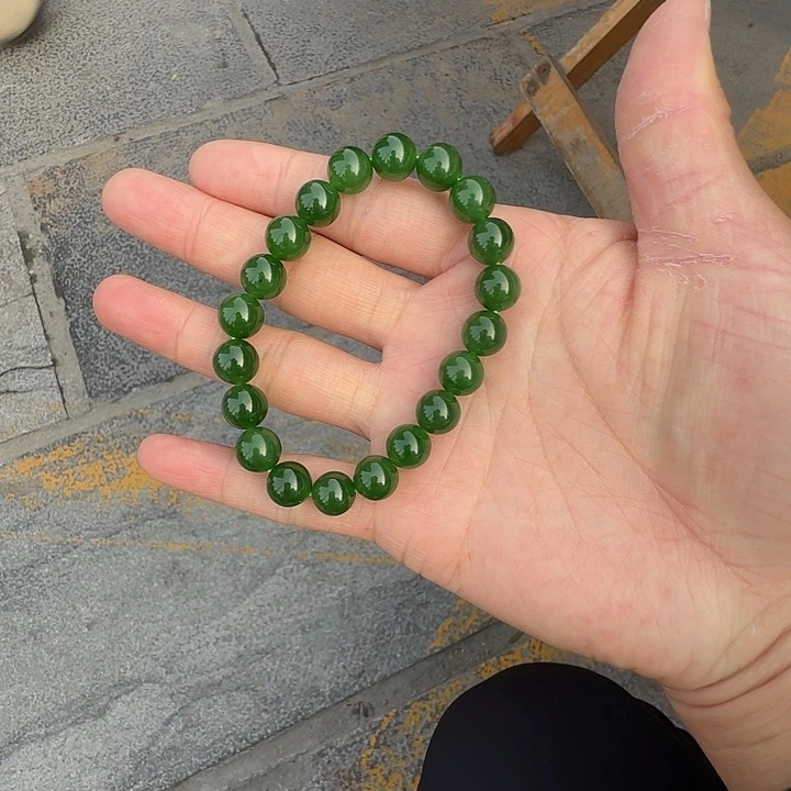 和田玉（碧玉）未镶嵌手链