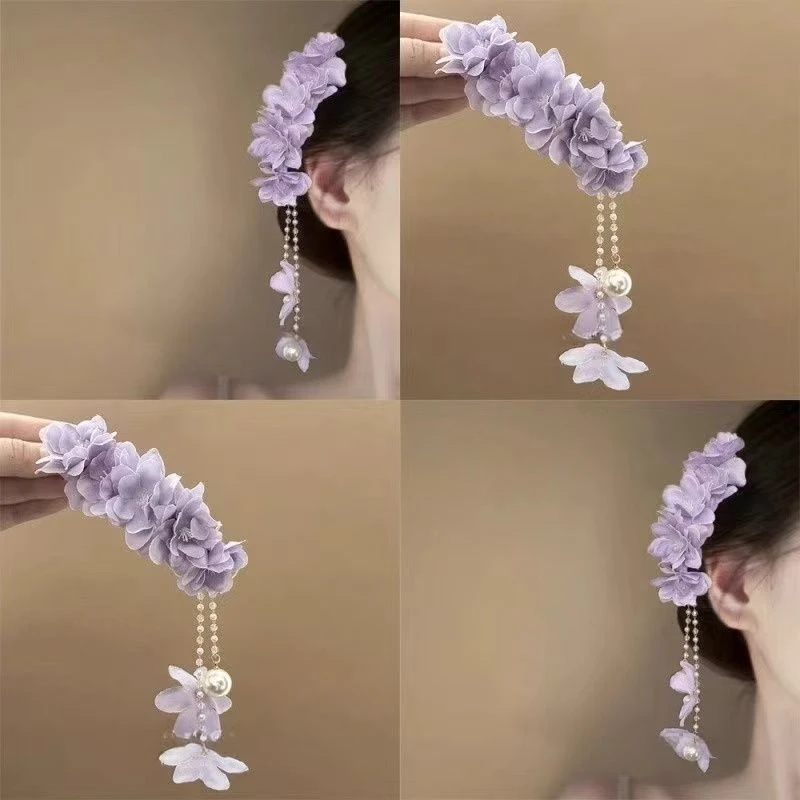 新春绢花超仙森系气质仙美中式风格发饰发夹2025新款发饰