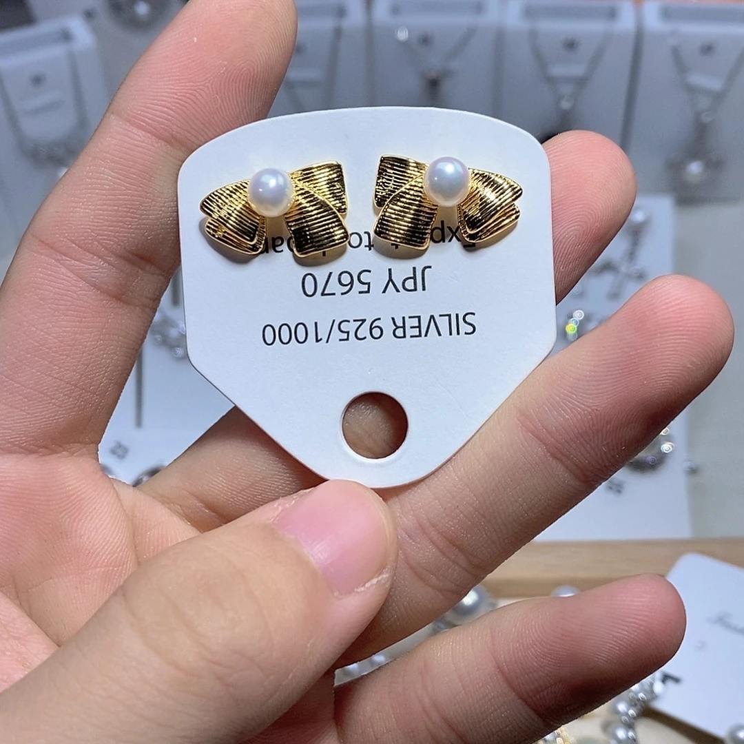 耳坠淡水珍珠银S925镶嵌