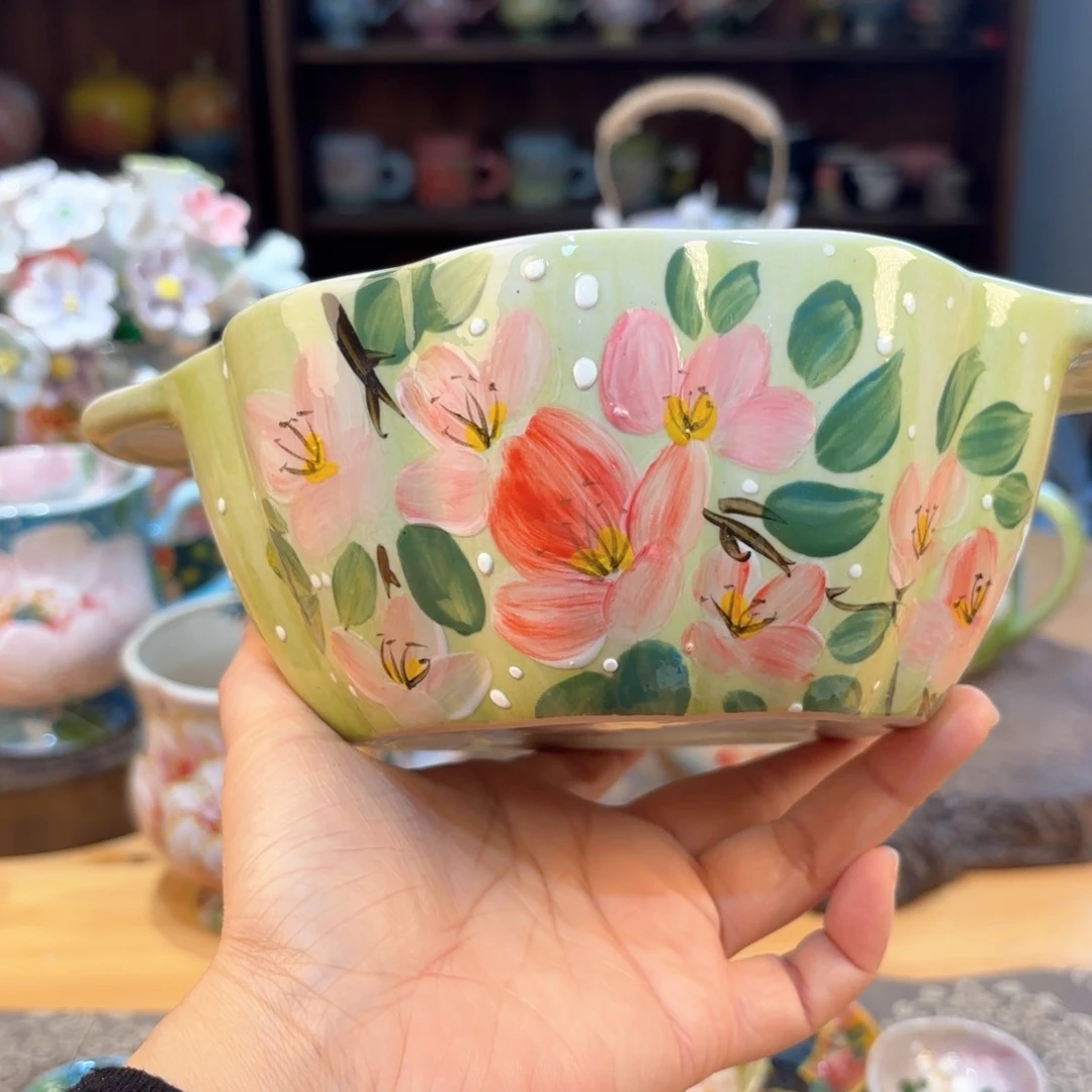 景德镇手绘高温釉下彩陶瓷茶具