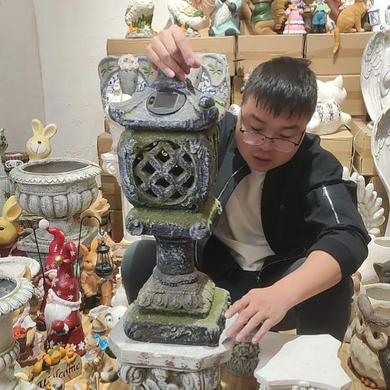 合成树脂青苔宫灯摆件