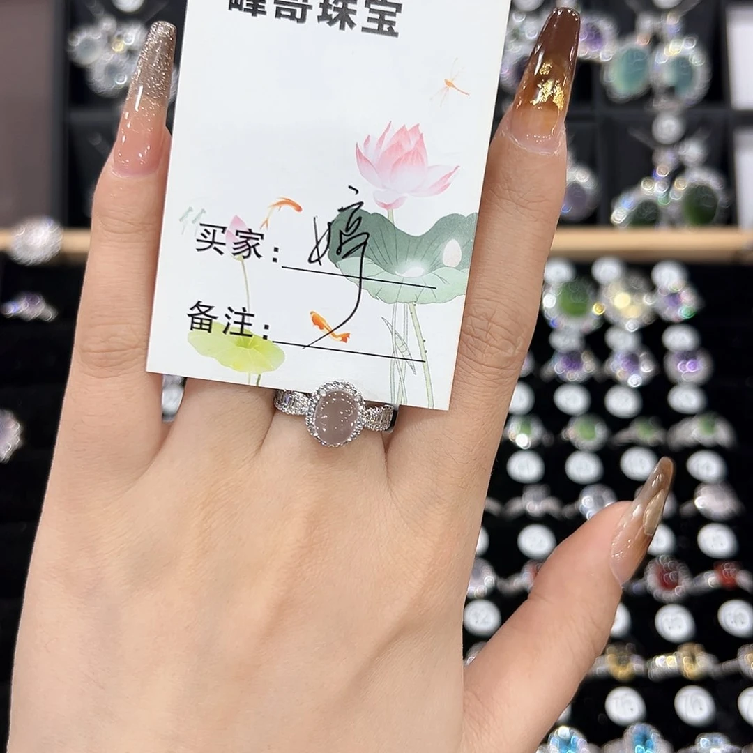 紫晶戒指银S925镶嵌婷*戒指