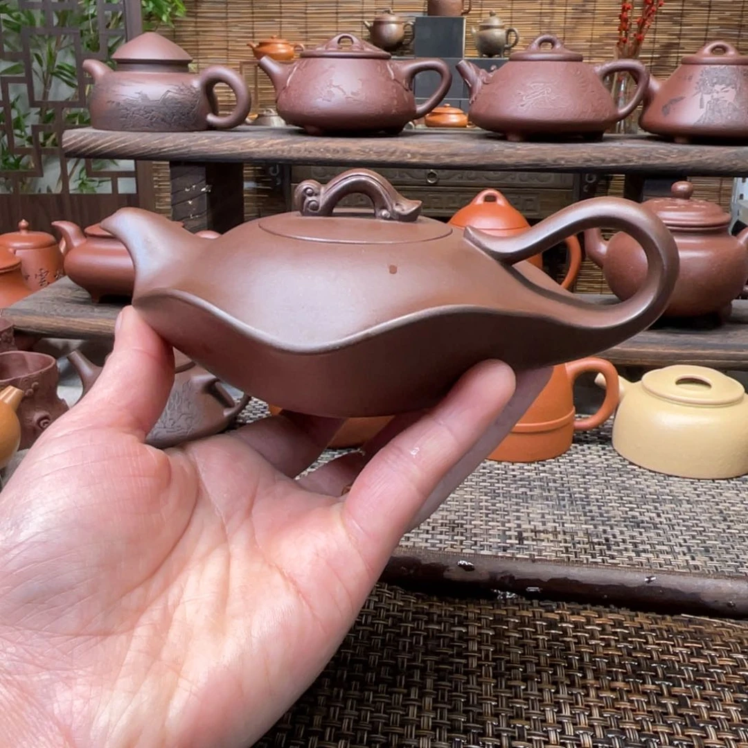 紫砂茶壶郭*宜兴原矿紫砂手工制200