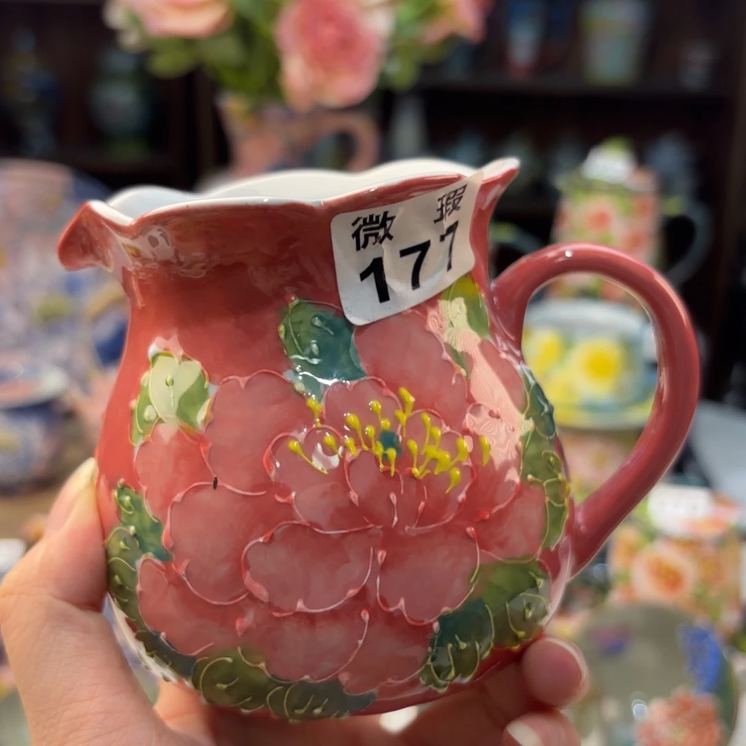 瓷片景德镇手绘高温釉下彩陶瓷茶具