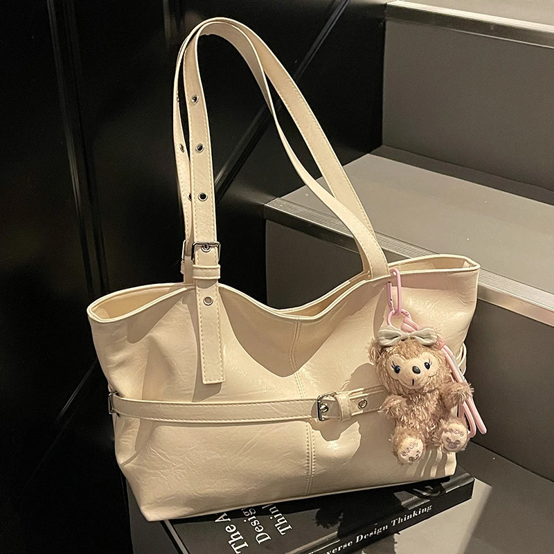 高级感百搭大容量通勤包女包2025新款时尚质感学生上课单肩托特包