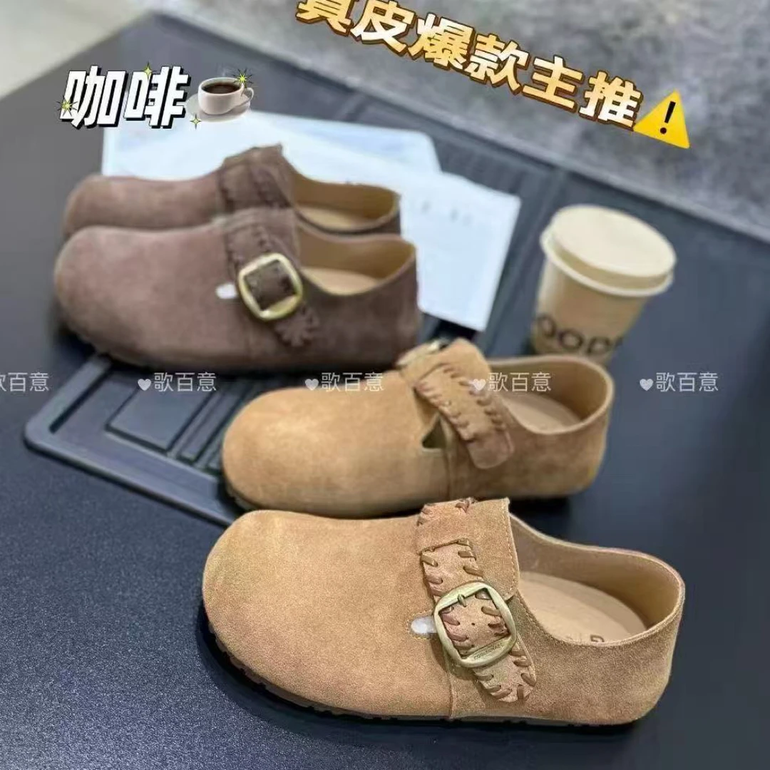 秋季复古风休闲简约包头勃肯鞋8760