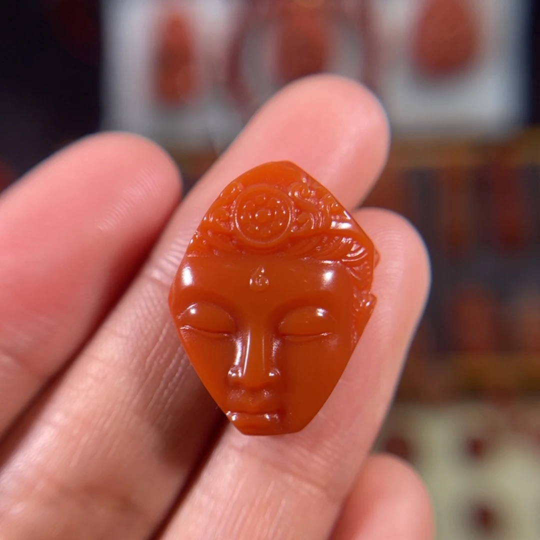 南红玛瑙未镶嵌佛瞰22.7*17.9