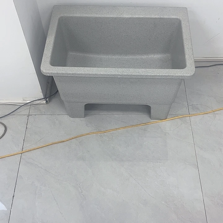 宽***心石英石空池60*40*40灰