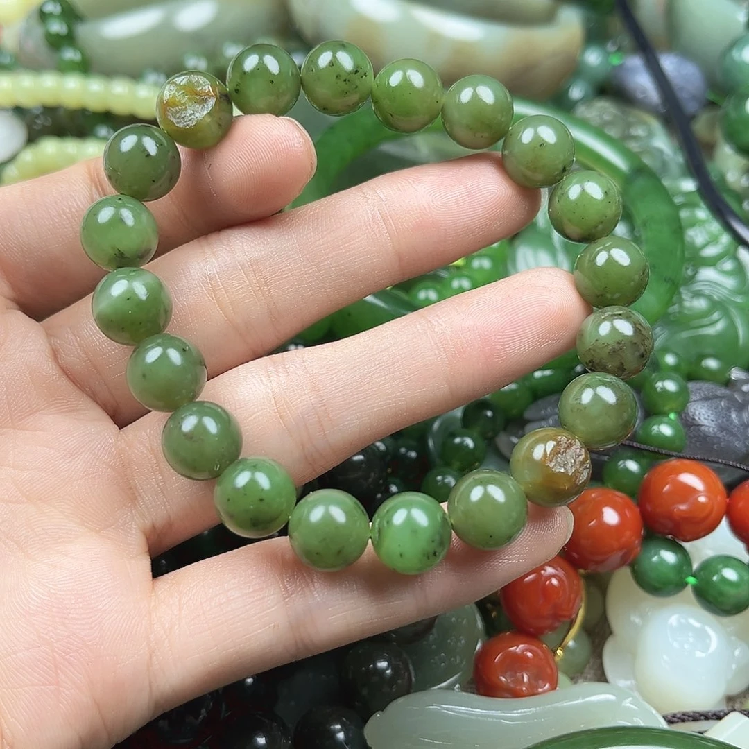 和田玉（碧玉）未镶嵌手串