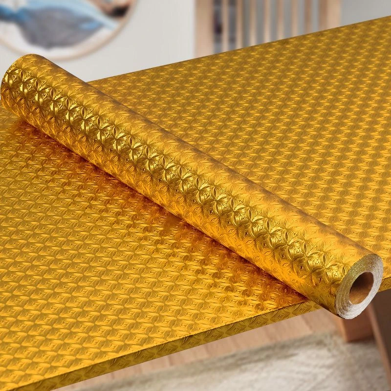金色阻燃耐高温贴纸自粘佛堂佛龛供台加厚防香灰结婚包金砖带背胶
