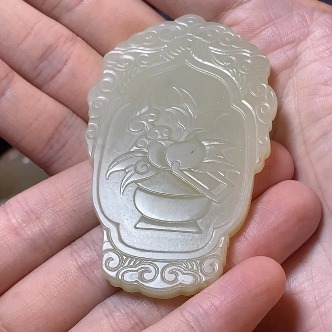 和田玉未镶嵌颈饰a**r
