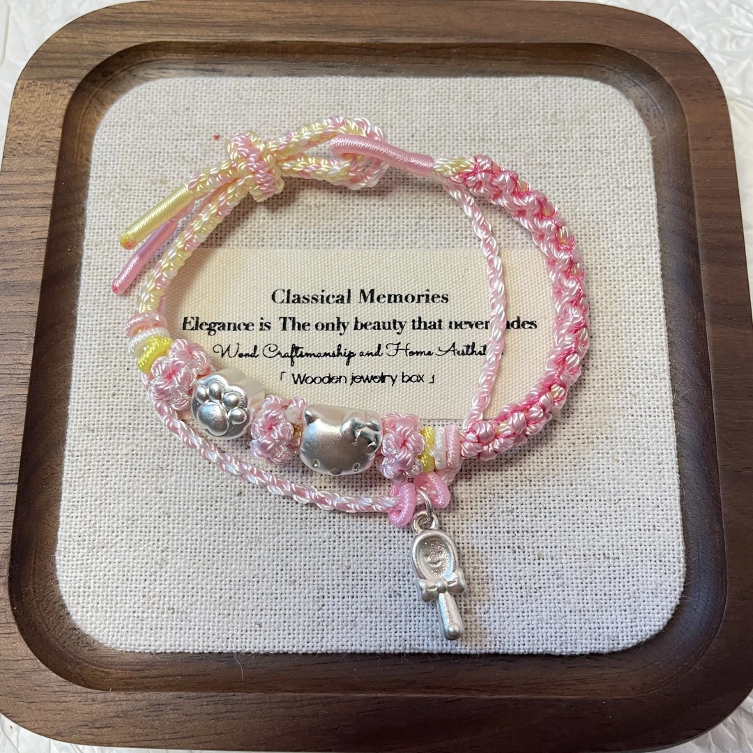 足银手链 青上银饰 足银999三丽鸥手绳可爱闺蜜甜美可调节