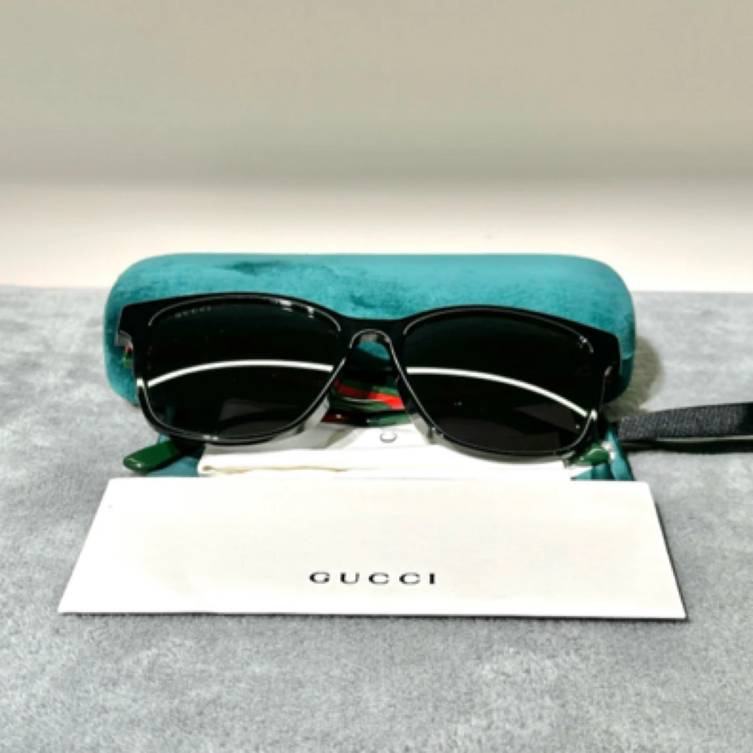 未使用 GUCCI/古驰 防紫外线全框墨镜，黑色方形太阳眼镜，13084740