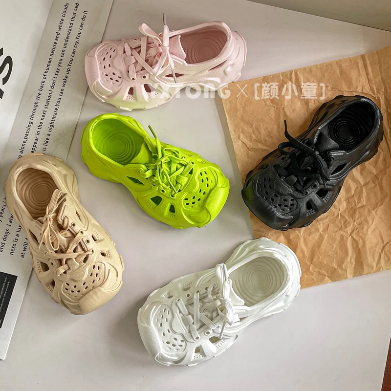 儿童洞洞鞋女童鞋2025夏季溯溪凉鞋男童沙滩度假亲子鞋eva中大童