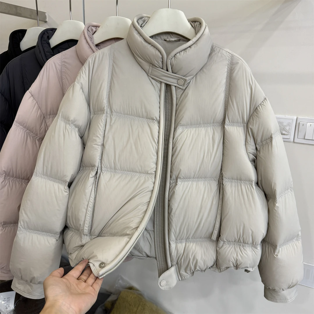 025年冬季新款立领短款保暖服女云朵泡芙面包服保暖加厚百搭外套