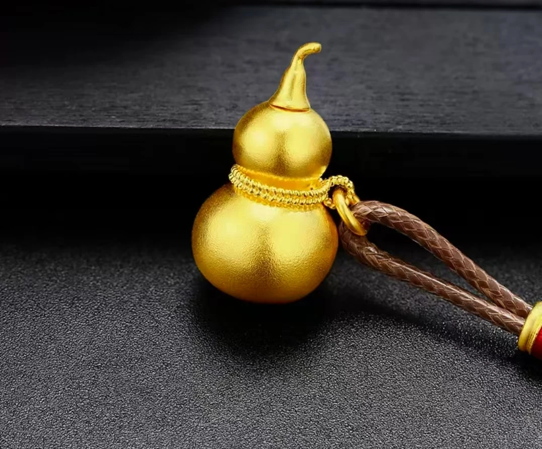 足金葫芦国风挂坠吊坠轻奢古法真金