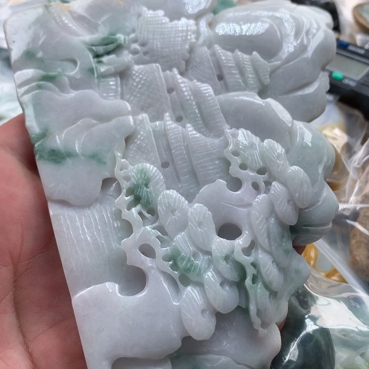 翡翠未镶嵌颈饰保真天然a货翡翠