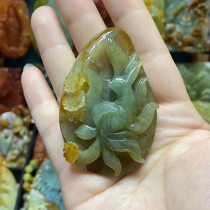岫玉未镶嵌吊坠(赠链)