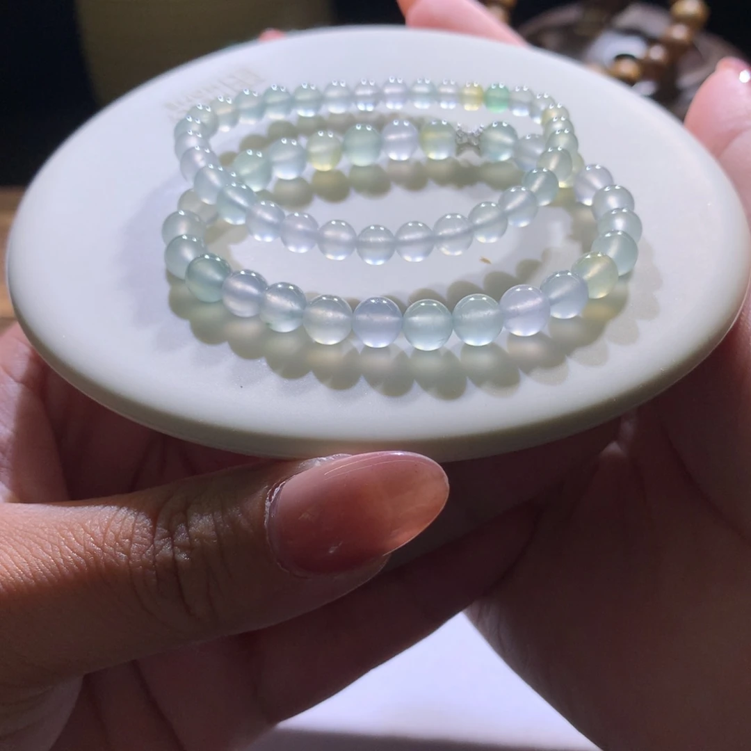 未镶嵌手串翡翠精品双圈小钢炮