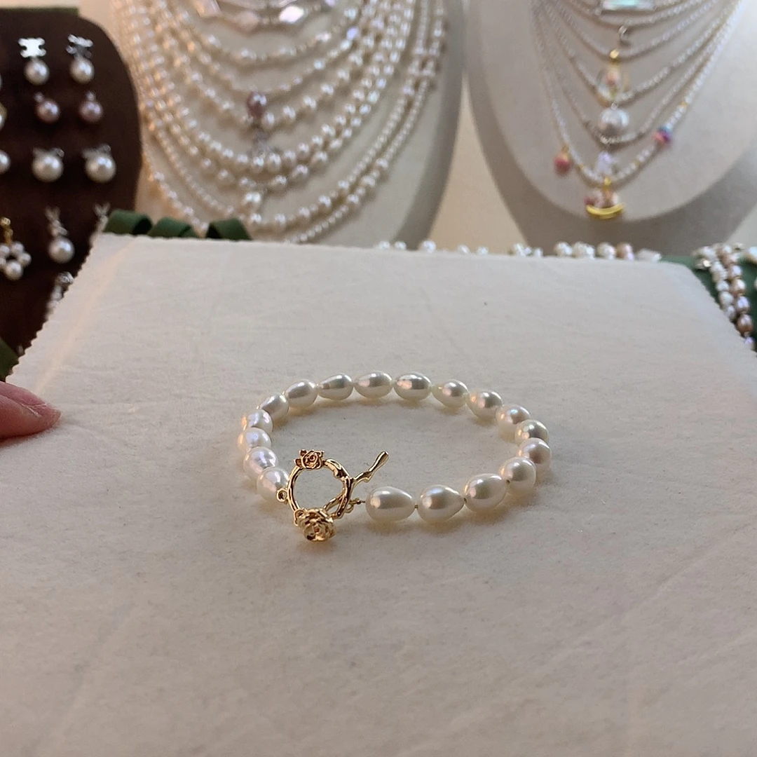 淡水珍珠手绳银S925镶嵌