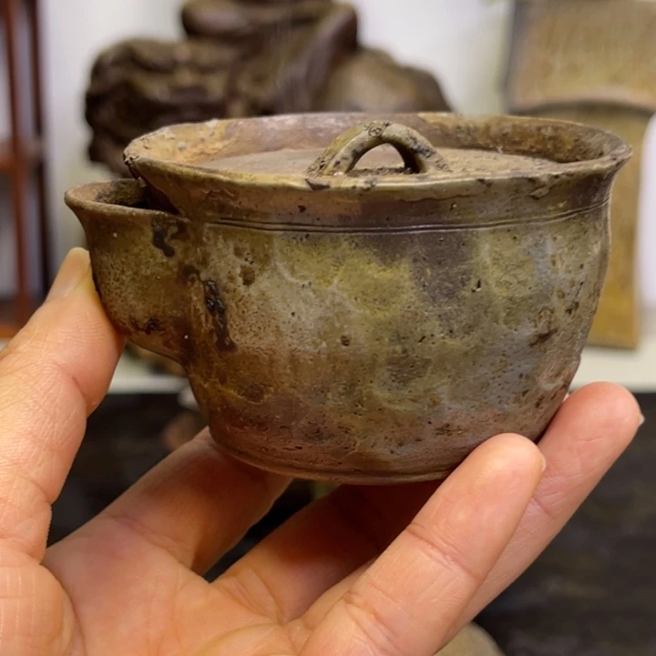 备前烧作品陶古造有裂