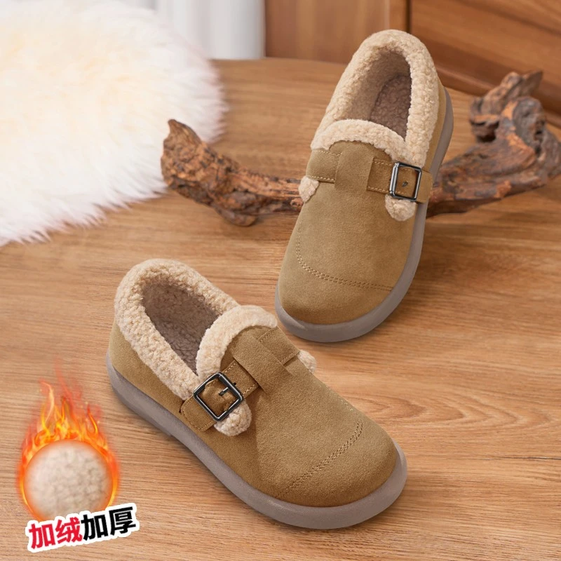 老北京棉鞋女冬季2025新款豆豆妈妈鞋保暖防滑加绒勃肯鞋加绒女款