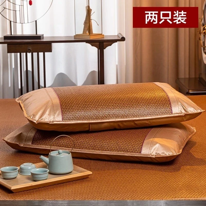 【九块五/2个】一对装夏天凉枕套枕席夏季藤枕套凉席冰丝枕头套