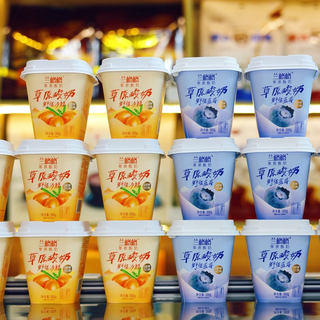 兰格格草原酸奶野生蓝莓野生沙棘300g0蔗糖0代糖低温酸奶沙棘酸奶