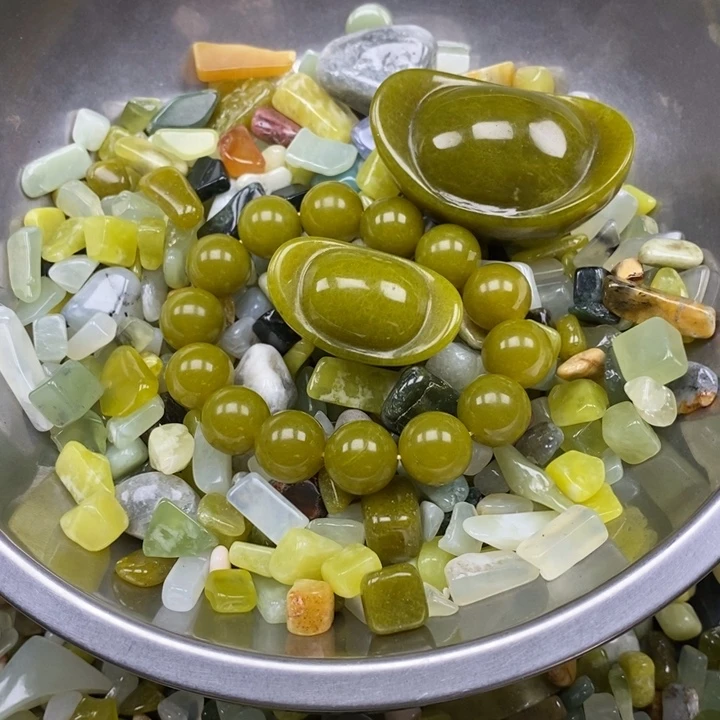 蛇纹石玉未镶嵌鱼缸石