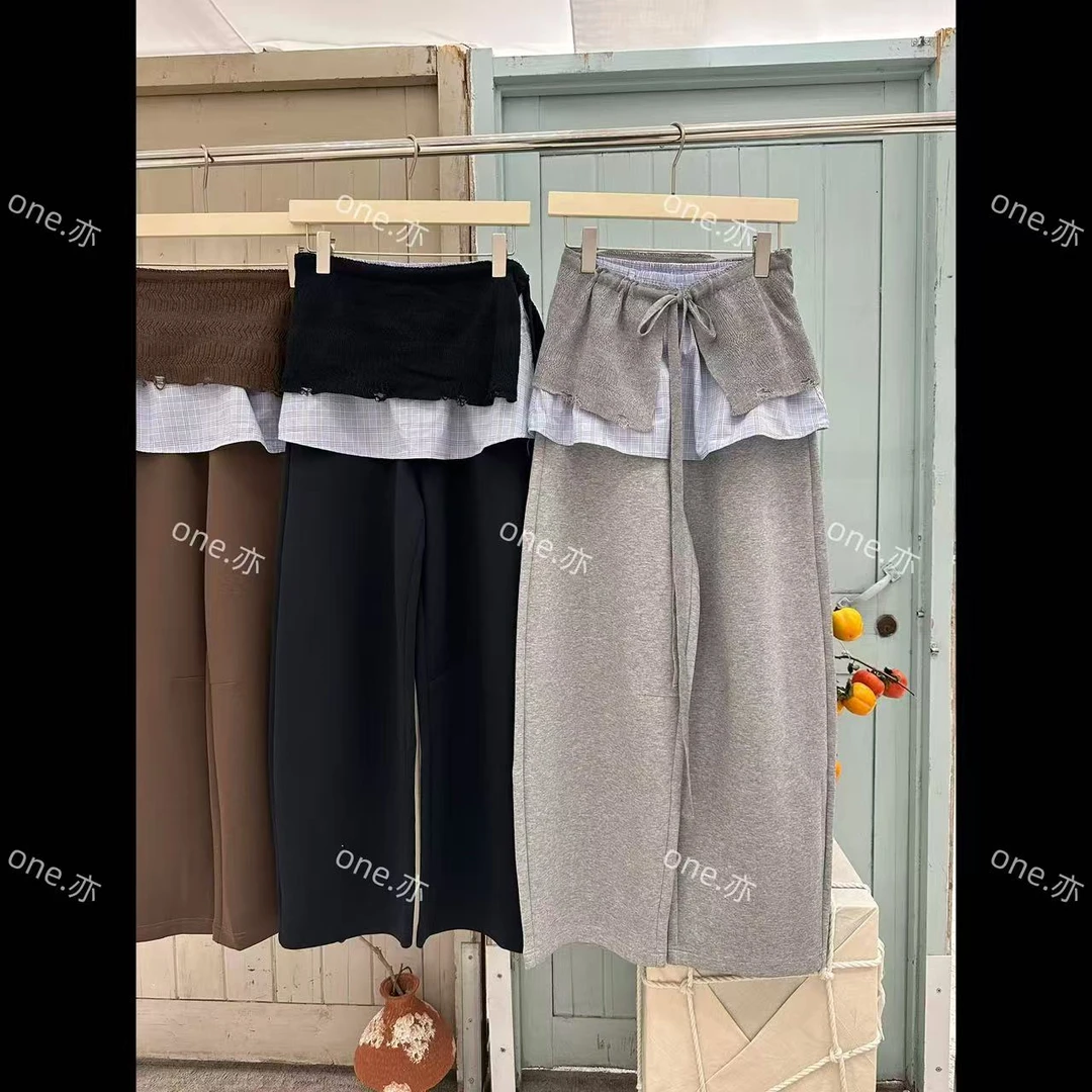 【一个亦】松紧腰抽绳屁帘休闲裤YEE/7188