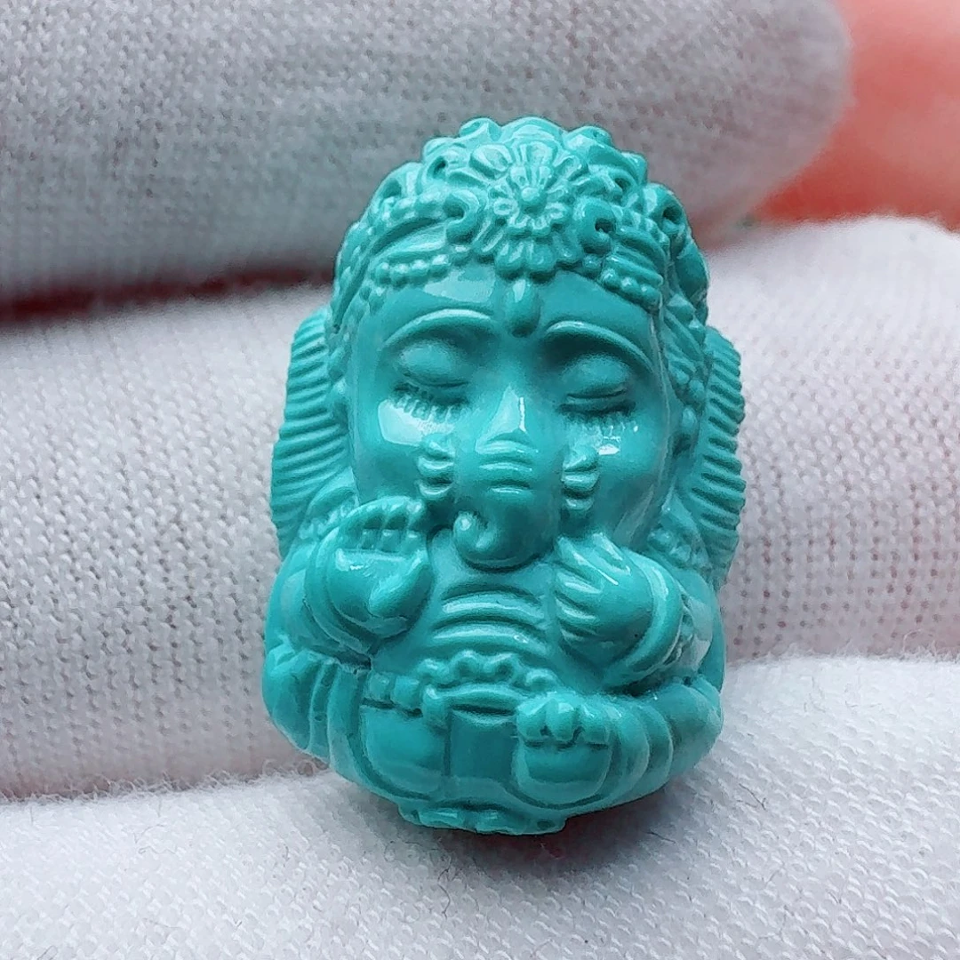 绿松石未镶嵌珠宝奇石精工象