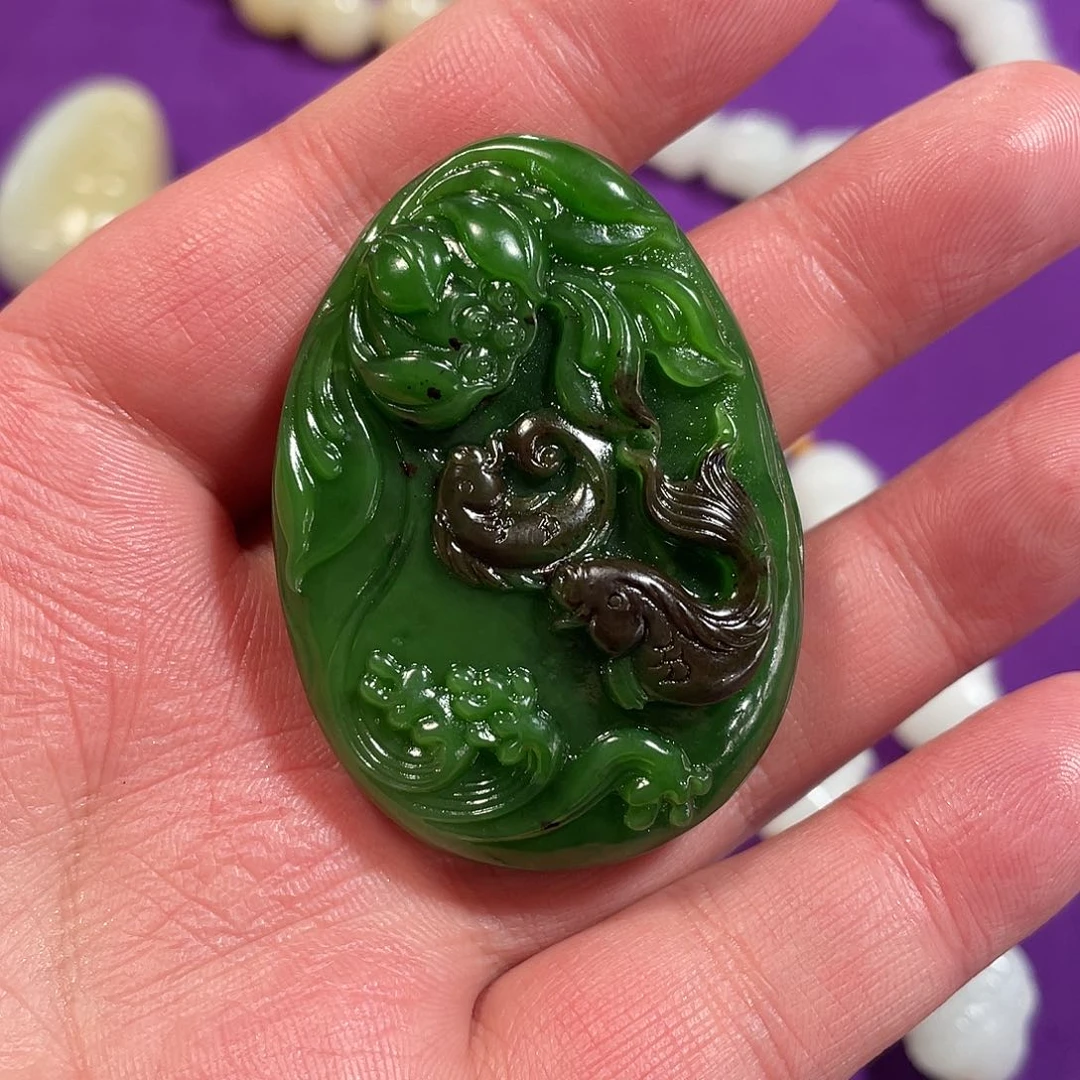 和田玉（碧玉）颈饰未镶嵌?****?