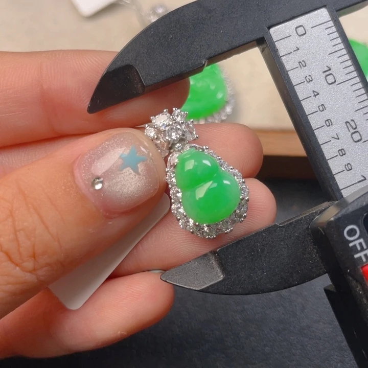 翡翠银S925镶嵌吊坠(不含链)b b n n