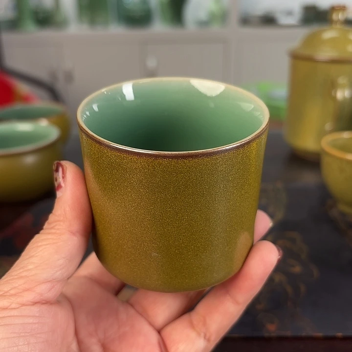 龙泉云间青瓷小米茶器