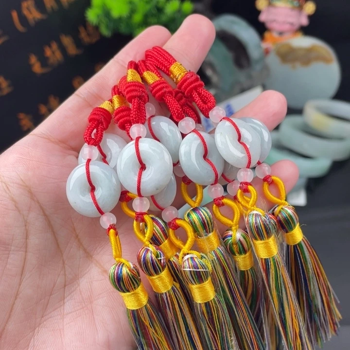 翡翠未镶嵌手链平安扣