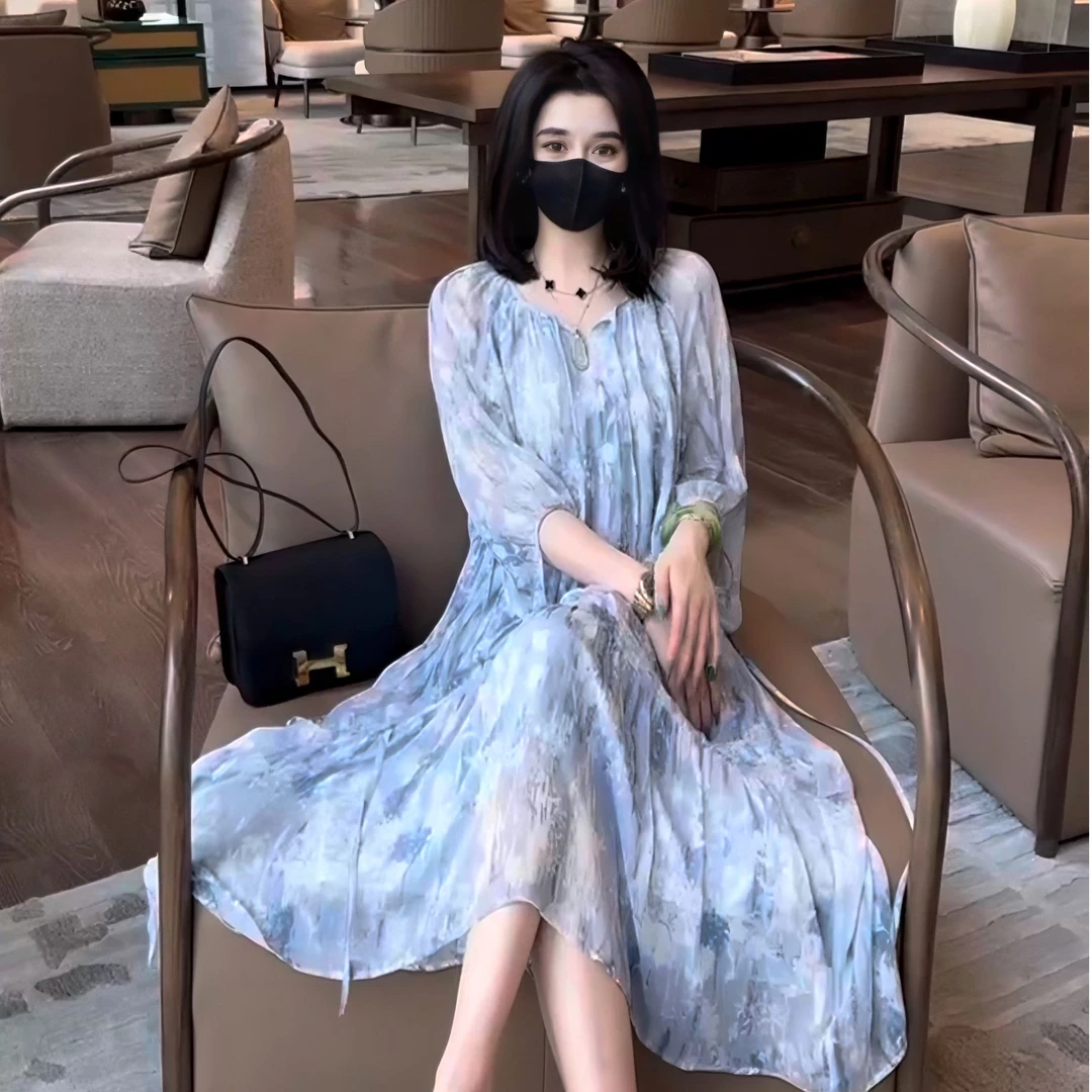 PKGIRL心选【欧若风】新款轻奢气质浪漫法式连衣裙AA5LYH2383